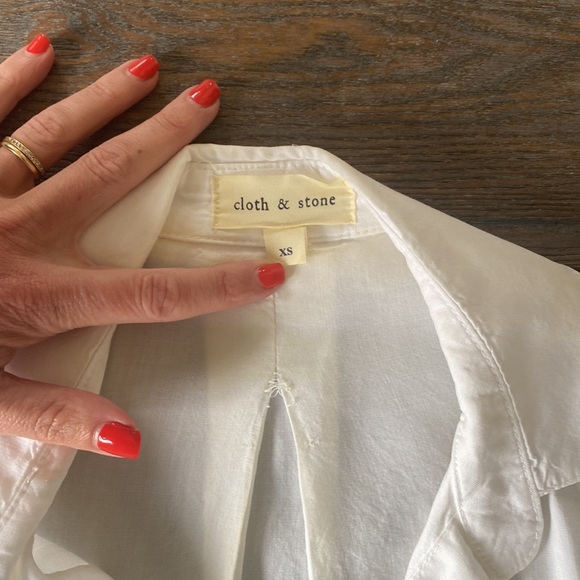 Cloth and stone white button down top. From anthropologie. - Picture 2 of 2